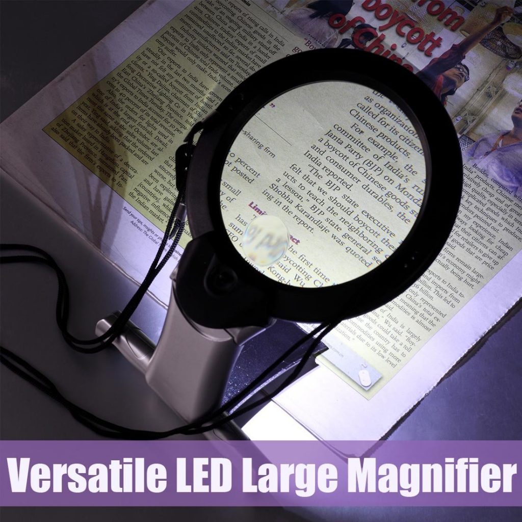 Hands Free Lighted Reading Magnifier Safety Aid Inc.